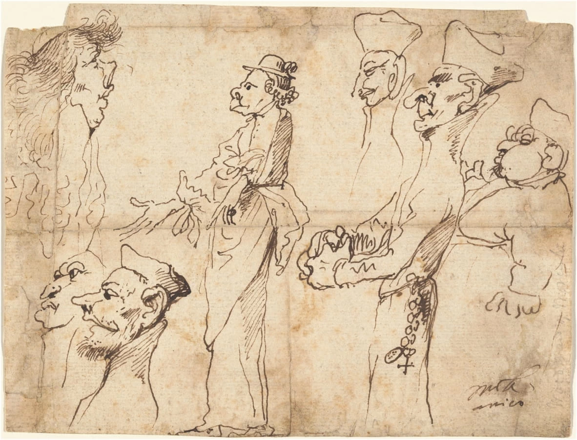 Caricature di chierici e sacerdoti - Joseph F. McCrindle Collection, National Gallery of Art